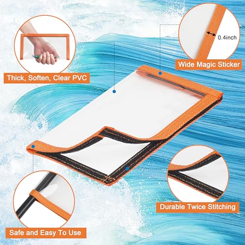 OROOTL Fishing Lure Wraps Hook Covers, 5/12 Packs Fishing Lure Covers for Rod Durable Clear PVC Treble Hook Cover Bait Storage Protector Keep Safe from Sharp Hooks - style: Orange-l(4"x7.7")-5pcs
