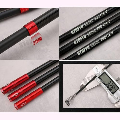Telescopic Fishing Rod, Carbon Fiber Travel Surf Rod, Spinning Power Lure 2-9Oz, 20-50LB，Medium-Heavy Throwing Surfcasting Baitcasting Pole, Distance Throwing Fishing Rod - size: 3.9M/13Ft