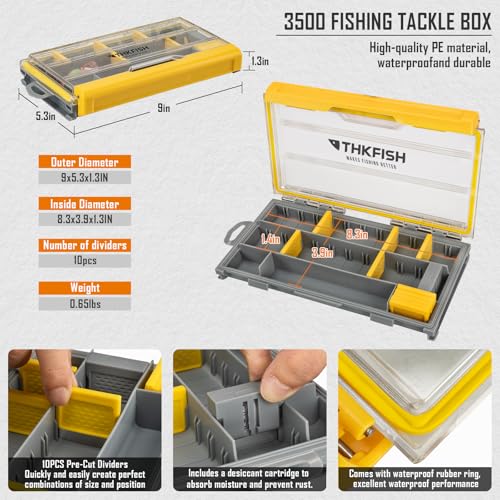 THKFISH 130PCS Compact Fishing Tackle Kit, All-in-One Fishing Gear Lure Bait Accessories Kit for Freshwater Bass Trout, Perfect Father Day Gifts for Men Dad Anglers