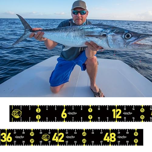Folding Fish Ruler – PVC 51inch Foldable Measuring Board, Tear-Resistant Waterproof Tool | Perfect for Boat Fishing Gear, Kayak Angler Equipment, Portable Tracking, Outdoor Catch Verification