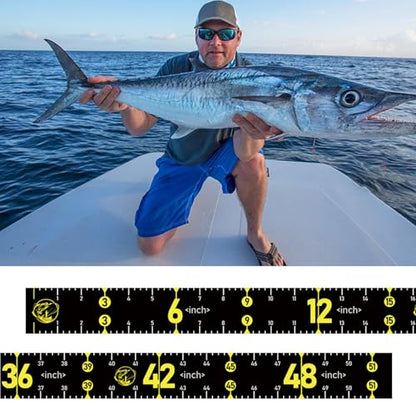 Folding Fish Ruler – PVC 51inch Foldable Measuring Board, Tear-Resistant Waterproof Tool | Perfect for Boat Fishing Gear, Kayak Angler Equipment, Portable Tracking, Outdoor Catch Verification