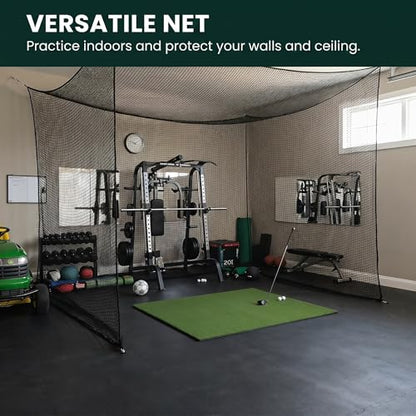 Golf Net for Hitting Practice, 10Ft to 50Ft Golf Ball Netting with 33Ft Hanging Nylon Rope,Also Use as Baseball, Hockey, Soccer, LAX Sport Net,Indoor and Outdoor. - size: 10x40 feet