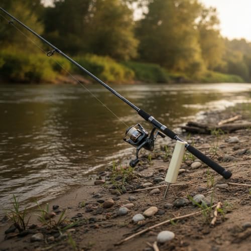 Ground Fishing Rod Holder, Galvanized Metal Spike for Beach and Riverbank, Support for Surf Casting (1 PC) - color: White