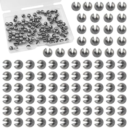 100pcs Split Shot Fishing Weights Removable Round Fly Fishing Line Sinkers Reuseable Clip On Weights Freshwater Saltwater Split Shot Fishing Sinkers - style: 100pcs-2.2g