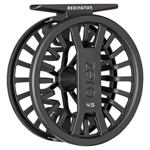 Redington Zero Fly Fishing Reel – Ultralight Trout Reel with Clicker Drag System, Large Arbor, Quick-Change Spool & Twin-Molded Handle – Durable Die-Cast Construction - color: Matte Black, size: 4/5