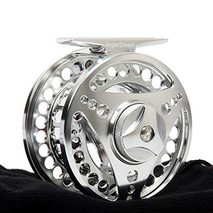 EX-ALC Fly Reel 3/4 5/6 7/8 9/10WT CNC Machined Large Arbor Aluminum Fly Fishing Reels Silver/Gunsmoke Fly Reels - color: Silver, size: 9/10WT Fly Reel