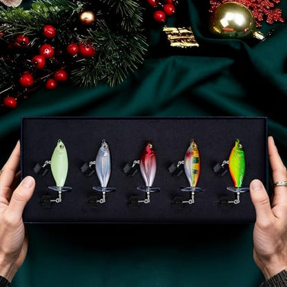 5PCS Glide Bait Fishing Lures Kit, 2026 Surprise Gift for Men & Teen Boys | Fishing Gear for Dad,Bass Fishing Lures Gift Set with Premium Gift Box, Hard & Soft Baits for Bass Trout Pike Salmon - style: 5-g