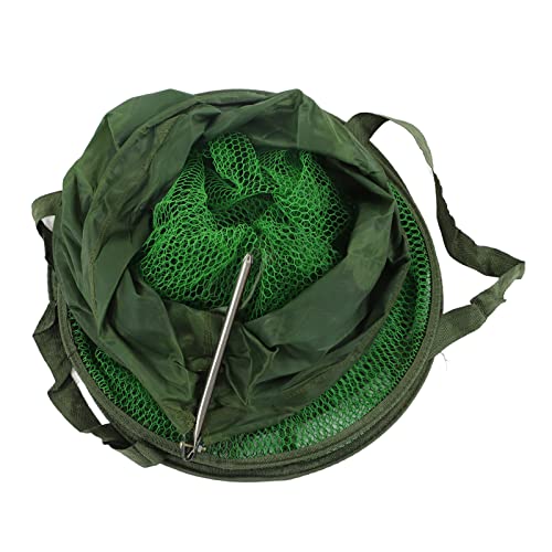 Fishing Net Cage, Cross Sewing Process Scratch Prevention Portable Durable Collapsible Fishing Cage Basket for Fishing Accessories