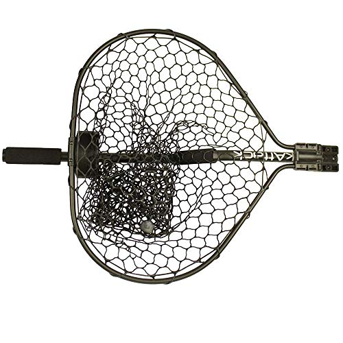 YakAttack Leverage Landing Net - Size & Style Options | Folding Kayak Fishing Net with Forearm Grip | Full Rubber Netting | Collapsible & Track Mount Compatible | Compact Design - Stability & Control