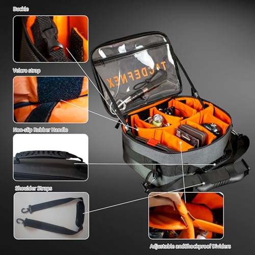 Waterproof Fishing Reel Case with 8 Shockproof Compartments – Portable Tackle Organizer for Spinning, Baitcasting, Spincast & Fly Reels Holds more than 10 Reels
