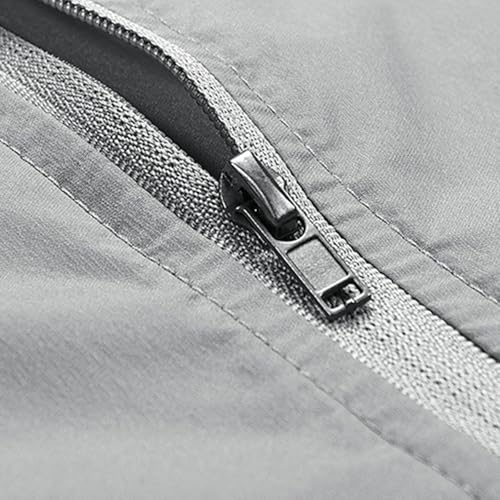 Fishing Vest - Fishing Vests for Men Zip Up Lightweight Sleeveless Utility Jackets Quick Dry Outwear Vests with Pockets - color: 01# Gray, size: 3X-Large