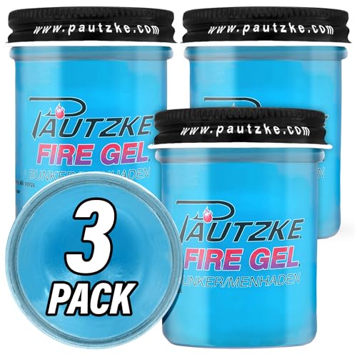 Pautzke Fire Gel Bait Scent Fishing Attractant, Long-Lasting Fish Scent Gel, Freshwater Saltwater Compatible, Strong Scent Trail, Easy Apply Lure Enhancer - color: 3-Bunker/Menhaden