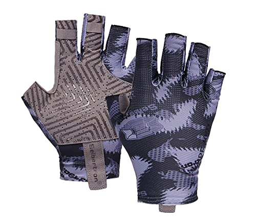 Seibertron S.P.S.G-2 UPF100+ Sun/UV Protection Fishing Adult & Youth Glove - color: black, size: L Adult