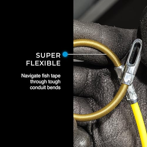 Ideal Electrical 31-148 Fish Tape Leader - Steel Pulling Tape Leader for AWG Bare Wires,Gold