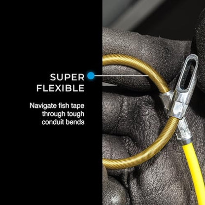 Ideal Electrical 31-148 Fish Tape Leader - Steel Pulling Tape Leader for AWG Bare Wires,Gold