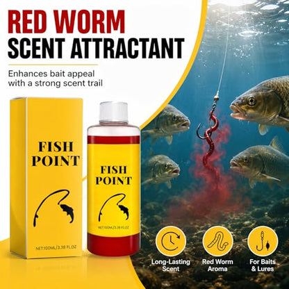 Concentrated Fish Attractant Liquid, Red Worm Liquid Spray, Bait Scent Attractor for Freshwater Fishing, Improves Bite Response - color: 1PCS