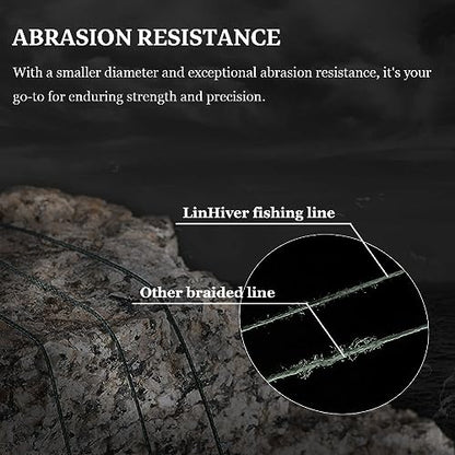 4 Strands Braided Fishing Line, Super Strong PE Abrasion Resistant Braided Lines, Fishing Line for Saltwater and Freshwater, High Sensitivity and No Stretch Superline - color: Darkgreen, size: 328yd-30lb