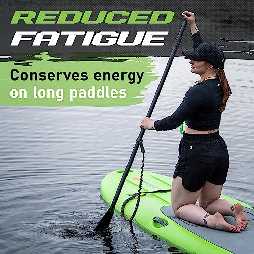 Gradient Fitness 2 Pack Kayak Paddle Leash, 5-8 Feet Stretchable Paddle Strap with Carabiner Secure Leash Lanyard Rope for SUP Kayak Canoe Paddle Fishing Pole Rod - color: Black