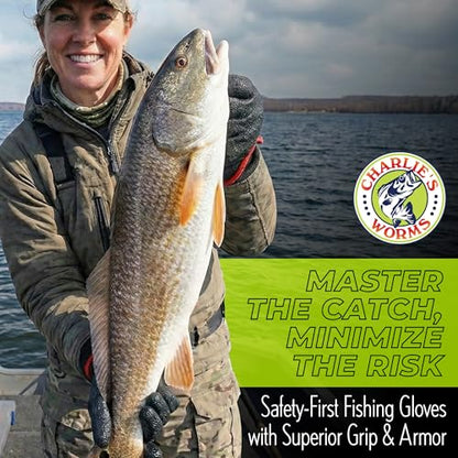Rite Angler Handy Catching Fish Glove - Fishing Gloves for Men and Women, Handling, Catching, Cleaning, Non-Slip Grip, Breathable, Water-Resistant, Flexible - 8.5"