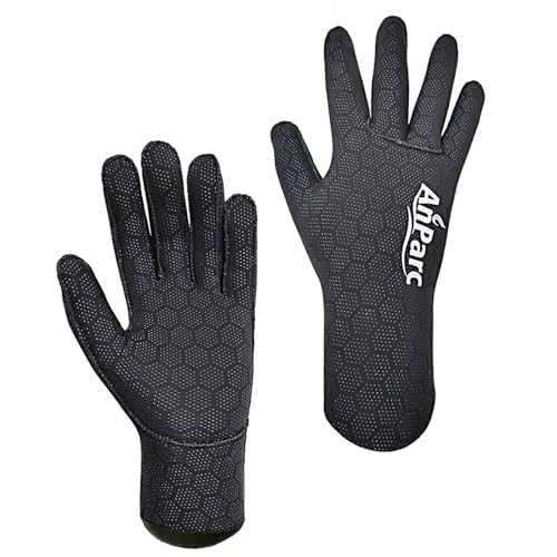 3mm Ultra Stretch Neoprene Water Gloves – Five Finger Winter Gloves for Scuba Diving, Snorkeling, Surfing, Kayaking, Canoeing, and Spearfishing - size: X-Small-Small