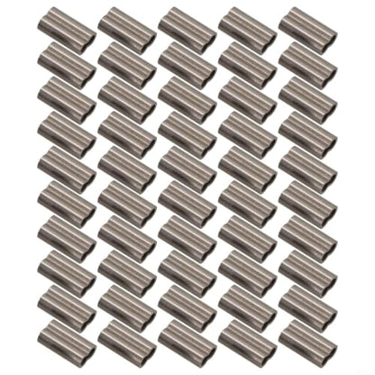 Double Crimps Sleeves, Copper, 50‑Pack (0.8‑2.0mm x 10mm) – Terminal Tackle Connectors for Nylon & Fluorocarbon Fishing Wire Leader Rig Making(2.0mm) - size: 2.0mm