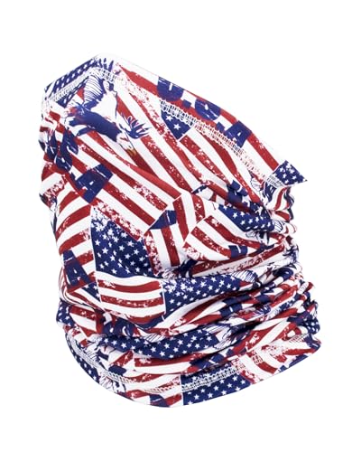 JHYWELL Cooling Neck Gaiter Face Mask, UV Protection Masks Gator, Windproof Bandana for Skiing, Fishing, Hiking, Cycling - color: Flag Design