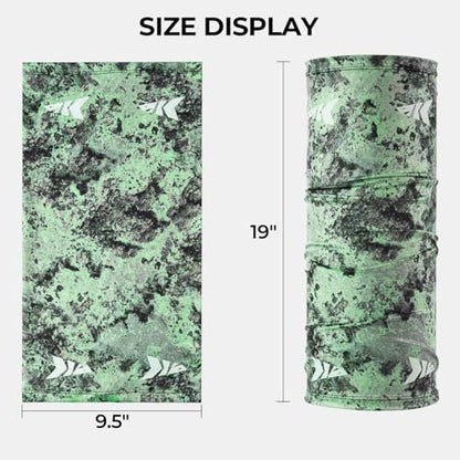 KastKing Sol Armis Neck Gaiter - UPF 50 Face Mask - UV Sun Protection Mask for Men & Women, Fishing, Hiking - color: F: Boulder Watercress