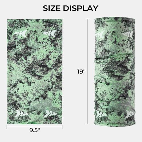 KastKing Sol Armis Neck Gaiter - UPF 50 Face Mask - UV Sun Protection Mask for Men & Women, Fishing, Hiking - color: F: Boulder Watercress