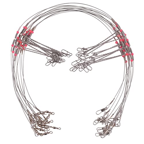 Fishing Leaders, Stainless Steel Fishing Wire Saltwater Tackle Rig with Swivels Snap Beads for Lures Bait Hooks High Strength Fishing Leader Wire Gear Equipment 2 Arms 3 Arms - color: 2Arm