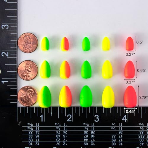 Alwonder 60-Pack Fishing Floats Bobbers Oval Bullet Foam Rig Floats Pompano Surf Ice Fly Fishing Trolling Fish Finder Bottom Live Bait Rigs Float for Bass Trout Walleye Crappie Redfish Bluegill - color: Red, size: Large-0.45*0.78"
