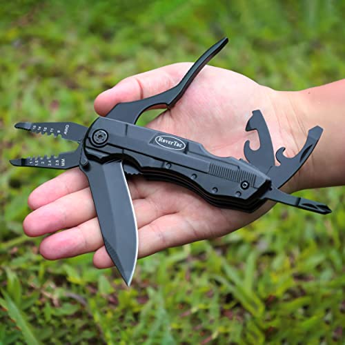 RoverTac Multitool Knife – 15-in-1 Pocket Knife with Wire Strippers, Wire Cutter, 9 Screwdrivers, Bottle Opener – Perfect Gifts for Men, Dad – Camping Gear for Christmas, Father’s Day, Birthdays - style: Multi-Knife Wire Stripper