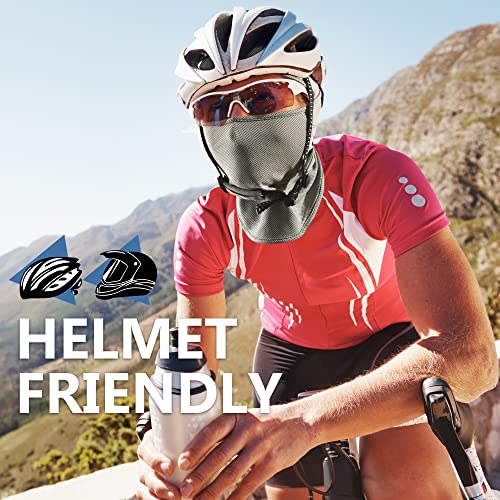 Balaclava Ski Mask, Sun UV Protection Breathable Full Head Face Mask for Men Women Skiing Cycling - color: 2 Packs - Grey + Blue