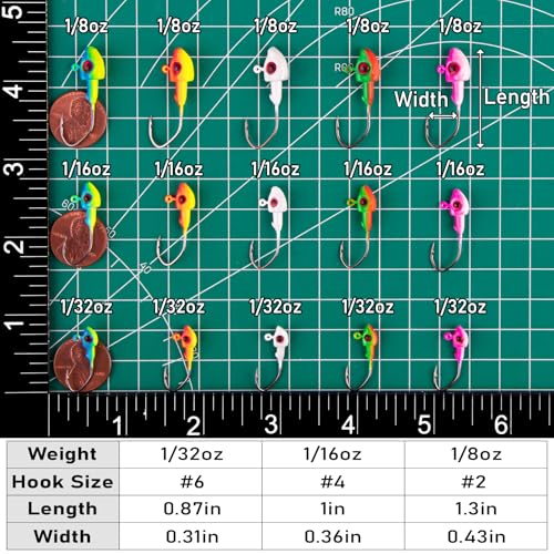 Dr.Fish 10 Pack Crappie Swimbait Jig Heads Freshwater Fishing Jig Minnow Style 3D Eyes Sickle Hook for Panfish Bluegill Bass Walleye Trout Fishing - color: Pink/White, size: 1/8oz-10 Pack