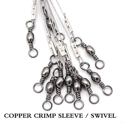 10pcs Extra Strong Offset Circle Hooks Saltwater,Fishing Hook Rig,Sport Fishing Hooks with Leader Black Nickel Coated High Carbon Steel Octopus Fishing Hooks