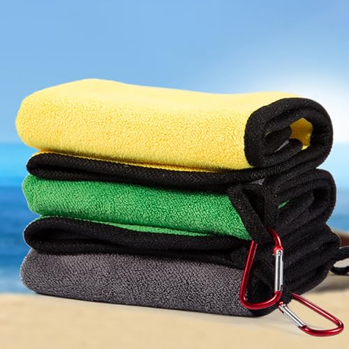 Outdoor Sports Thickening Fishing Towel Microfiber Camping Fishing Towels Wipe with Clip Hands Towel Fishing Accessories - Green - color: Green