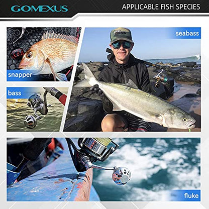 GOMEXUS Power Knob Compatible for Shimano Daiwa Spinning Reel Fishing Reel Handle Knob - color: Silver Black