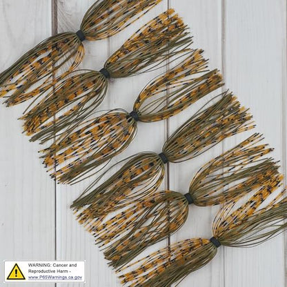 Spinner Bait Skirt Jig Skirts Replacement DIY Fishing Lure Making Supplies Soft Skirt for Spinnerbaits Bass Fishing Jigs Buzzbait Squid Jigs Fishing Lure Skirts - style: A-skirts-18pcs