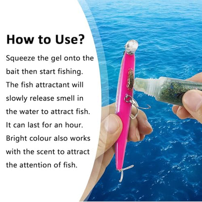 EUPHENG Fish Attractant Gel Dark Green Fishing Lure Attraction Enhancer Scent for Bass, Crappie and Trout Attractant - style: Garlic Smell-10ml*1