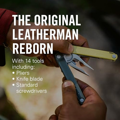 LEATHERMAN, Bond, 14-in-1 Lightweight Multi-tool for Camping, Hiking & Everyday Carry (EDC), Made in USA, Mossy Slate - color: Mossy Slate