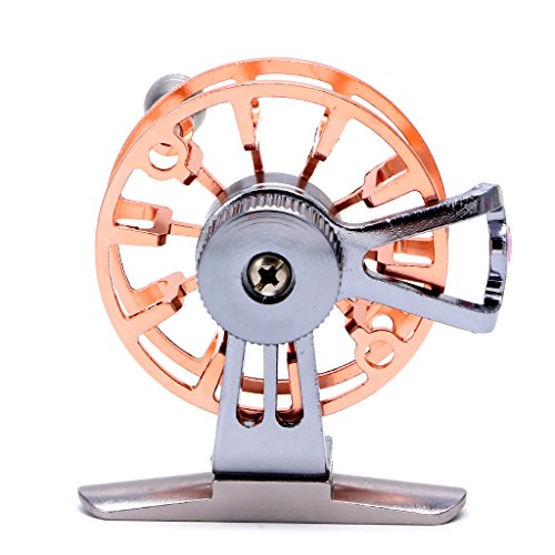 Full Metal Ultra-Light Former Ice Fishing Reels Wheel Fly Reel Aluminum Fly Little Inline Lightweight Rod and Combo Rods Accessories - color: Red