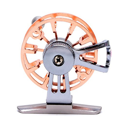 Full Metal Ultra-Light Former Ice Fishing Reels Wheel Fly Reel Aluminum Fly Little Inline Lightweight Rod and Combo Rods Accessories - color: Red