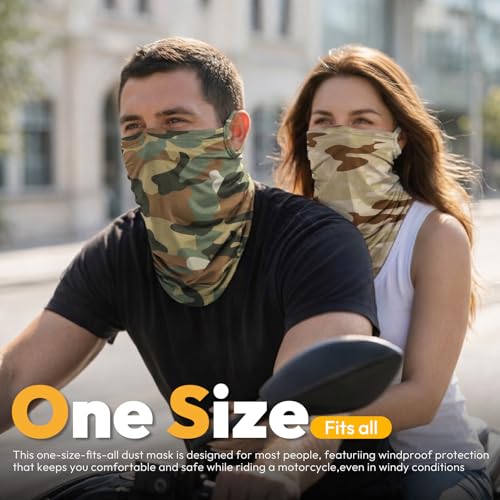 HONGTEYA 6 Pack Summer Neck Gaiter, UV Protection Cooling Face Mask Breathable Bandana Head Scarf Face Cover for Men Women - color: Multicolor1