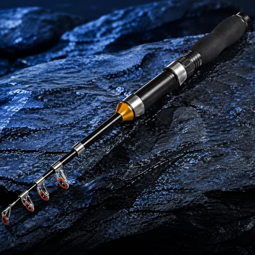 Carbon Fiber Fishing Rod Travel Fishing Pole Lightweight Portable Shore Sea Fishing Outdoor Use - size: 3.3 FT