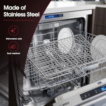 ORDORA Shallow Grill Basket, Fish Grill Basket, Rustproof Stainless Steel BBQ Folding Portable Grilling Rack for Meat, Steak,Vegetables, Grill Accessories - size: Shallow
