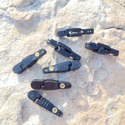 Line Clip Snap Weight Release Clip for Offshore Fishing Planer Board Kite Heavy Tension Snap Release Clip Downriggers Outrigger Release Clips (7pcs Black)