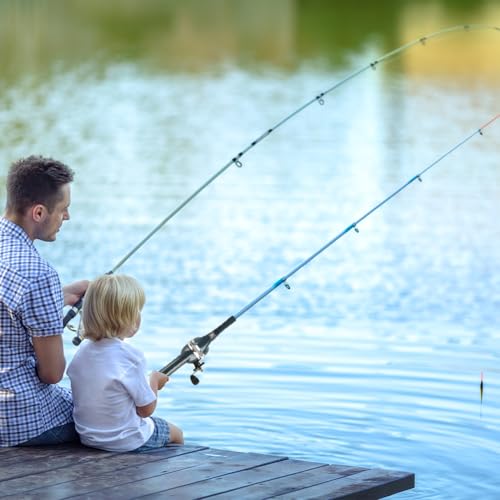 Tiiyee Fishing Rod, Fishing Pole Fishing Rod and Reel Combo Telescopic Rod | Stainless Steel Pocket Size Tackle, Collapsible Portable Design for Beginner Adults Travel Camping Saltwater Freshwater Gear