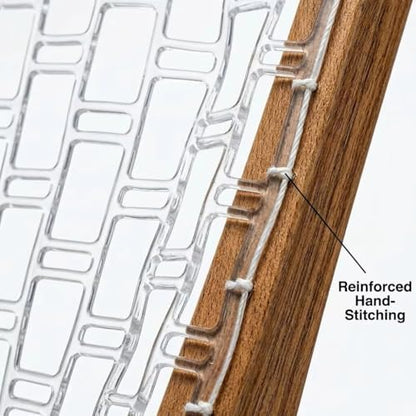 YYKBlueSky Fly Fishing Landing Net - 24" Trout Net, Soft Clear Silicone Mesh for Catch and Release, Durable Wood Frame, Safety Lanyard & Carabiner for Wading, Kayak & Boat Fishing