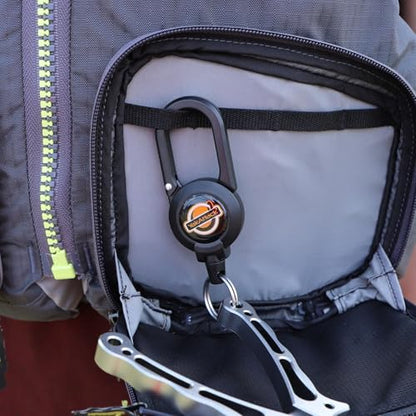 YakAttack Dual Fishing Tool Retractor - Style Options | Secure Clip-On with 360° Swivel | Heavy-Duty, Corrosion-Resistant for Saltwater & Freshwater | Fly Fishing Zinger Retractor - style: 24" Stainless Steel Cable