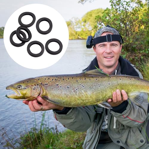 Pndeyo Fly Fishing Tippet Rings, Solid Tippet Connectors, Stainless Steel Freshwater Fishing Line Leaders - size: 60pcs 2mm/2.5mm