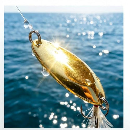 Fishing Spoons Lures for Bass Trout Salmon, 1/5oz Sliver Metal Spoon Lures for Saltwater Freshwater, 10Pcs Casting Spinner Bait Set with Durable Hooks for Lakes Rivers & Surf Fishing - color: Gold Tone Fishing Spoons 1/5oz,5 Pcs